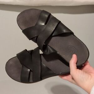 Chaco Black Leather Sandals size 9